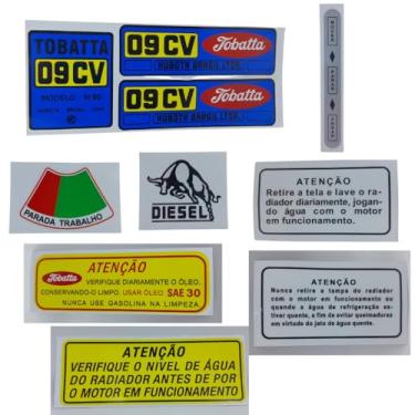 Imagem de Kit de Decalque do Microtrator Tobatta M90 TR9 9Hp