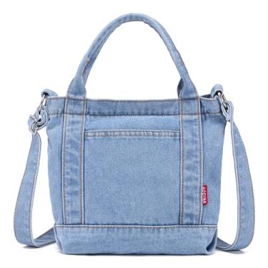 Imagem de Bolsa para celular feminina de couro sintético pequena bolsa transversal bolsa bolsa bolsa, C - azul claro, Small