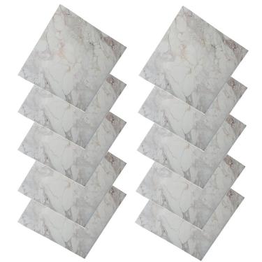 Imagem de Placa Adesiva 3D Marmore Kit 10 uni Autocolante Papel de Parede Decoraçao Obra Reforma Casa Cozinha Banheiro Ambiente