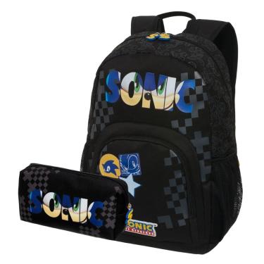Imagem de Mochila de Costas Estojo Simples Sonic Always Running