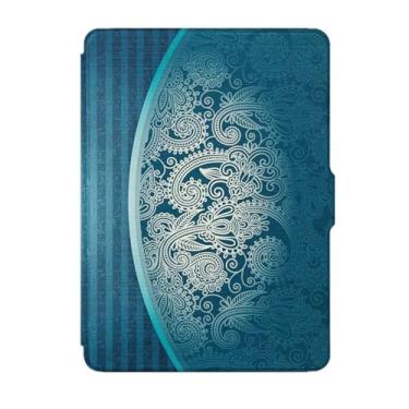 Imagem de Akacy Capa protetora de couro PU para Kindle Paperwhite 6.0 polegadas 11ª geração lançada em 2022/2024 (Modelo: C2V2L3/RS23CV) padrão pintado (2)