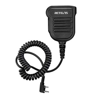 Imagem de Retevis Microfone de alto-falante Walkie Talkie RT86 RT85, compatível com Retevis RT22 RT21 RT68 RB29 RA89 Baofeng BF-F8HP 5R UV-5G Plus 5RM BF-888S UV-17R UV-21R Pxton, microfone de ombro à prova