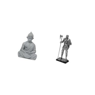 Imagem de Fenteer Estátua de Macaco Buda, Cavaleiro, Escultura de Sol Wukong, Ornamento Decorativo de Mesa, Miniatura Colecionável para Pátio de Hotel, Entrada, Lareira