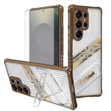 Imagem de Asuwish Capa de celular para Samsung Galaxy S23 Ultra 5G com protetor de tela de vidro temperado e suporte rígido resistente à prova de choque acessórios S23Ultra 23S S 23 23Ultra 17.3 cm feminino