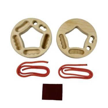 Imagem de Fenteer Conjunto de 2 Pranchas de Escalada para Uso Doméstico com Cordas para Fortalecimento Dos Dedos.
