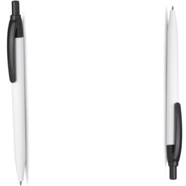 Imagem de Kit de Canetas Esferográficas Retráteis, Corpo em Papel Reciclado, Escrita Azul, Design Ergonômico, 2 Unidades, para Escritório e Escola (Kit 2 Preto)