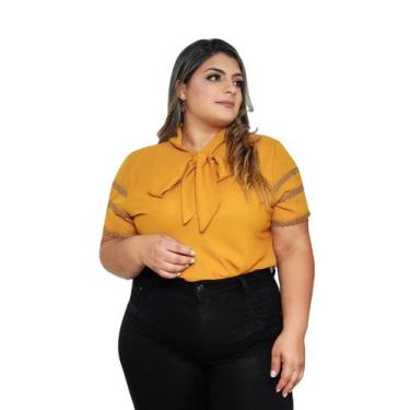 Imagem de Blusa feminina moda plus size manga curta barata sku:bp13 - R.S MODAS,