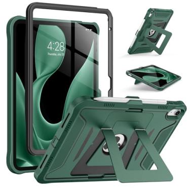 Imagem de Supveco Capa para iPad (A16) 11ª geração 28 polegadas 2025, iPad 10ª geração 10,9 polegadas 2022, capa protetora robusta de corpo inteiro com protetor de tela integrado, suporte duplo, azul-petróleo