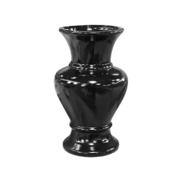 Imagem de Vaso Nobre de Cerâmica - Decoração Elegante para Festas, Aniversários e Arranjos Artificiais(Preto)
