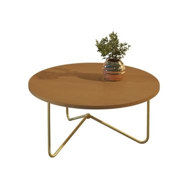 Imagem de Mesa De Centro Jb 8006 Luxo Nature Pe Dourado - Moveis Jb