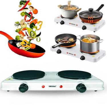 Imagem de Fogão Elétrico Startools Fogareiro Indução 5 Níveis 2000W 2 Bocas  Cam