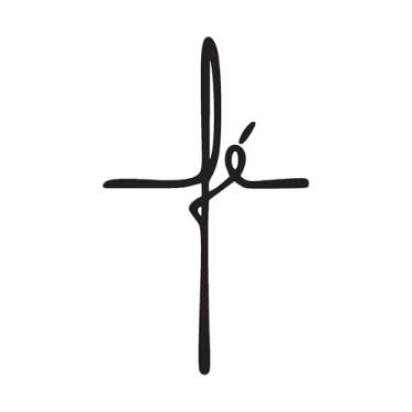 Imagem de Adesivo FÉ – Decalque Religioso – símbolo Cristão para Carro, Capacete, Notebook (PRETO, 47x77cm)