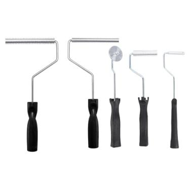 Imagem de Generic 5 Peças de Rolos de Laminação de Fibra de Vidro, Kit de Ferramentas de Remo de Bolha de Cabeça de Alumínio Com Alças de Plástico Ergonômicas para Projetos de Compostos de