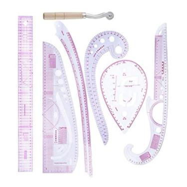 Imagem de GLOGLOW Conjunto de Régua de Medição de Roupas de 7 Peças, Réguas Curvas de Costura Em PVC Com Escala Dupla de CM para Alfaiates, Designers e Artesanato DIY
