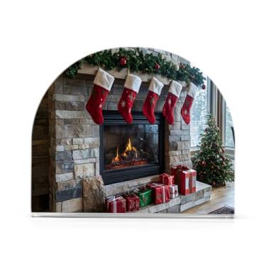 Imagem de xigua Porta-guardanapos de lareira de Natal para mesas – Porta-guardanapos para cozinha, porta-guardanapos de mesa, porta-guardanapos de coquetel, porta-guardanapos de papel128