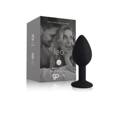 Imagem de Plug Anal em Silicone Go Play Leo Pequeno Preto - 7,3 cm x 2,9 cm
