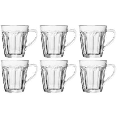 Imagem de Conjunto de 6 Xícaras de Chá Belle Époque de Vidro 180ml - Lyor
