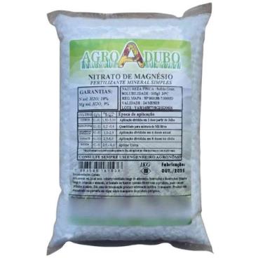 Imagem de Fertilizante Nitrato De Magnésio 1kg Adubo Ferti Hidroponia - AGROADUB