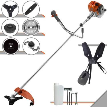 Imagem de Aparador de Grama Completo Tekna RL520AC-G2 À Gasolina 2T 52cc 13.000rpm 2HP de Potência Com Kit 4 Lâminas de Corte, Trimmer e Carretel de Nylon
