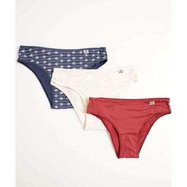 Imagem de Kit 3 Calcinhas Biquíni Microfibra DelRio-37388, Azul, M