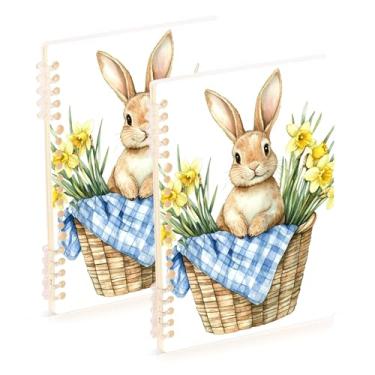 Imagem de Burbuja Cadernos com nome, papel pautado universitário A5 com 60 folhas, fichário para escritório, 2 unidades