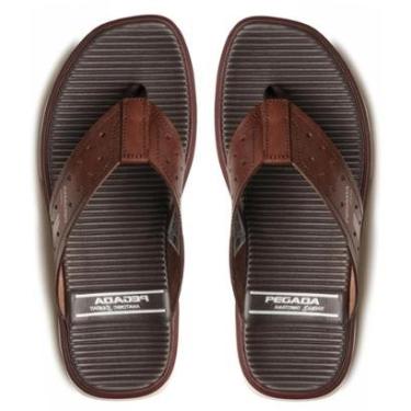 Imagem de Chinelo Masculino Pegada Couro Macio Leve Conforto Estilo-Masculino