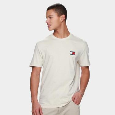 Imagem de Camiseta Tommy Jeans Casual Masculina, Off white, M