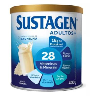 Imagem de Complemento Alimentar Sustagen Adultos+ Lata 400g, Baunilha