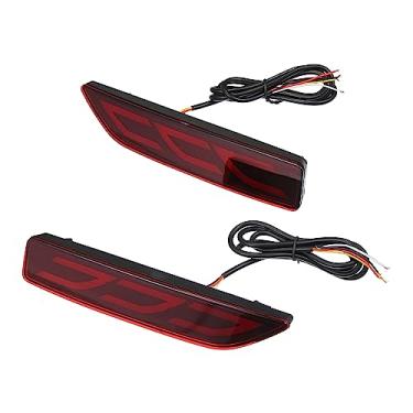 Imagem de A ABSOPRO Para-choque traseiro refletor neblina freio direção cauda seta luz vermelha âmbar LED para Honda CRV 2007 2008 2009 plástico vermelho lente 1 par