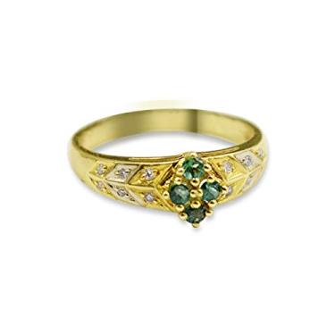 Imagem de Anel de diamante alexandrita natural em ouro 14K, Ouro branco, Alexandrita