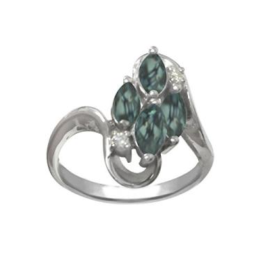 Imagem de Anel de Alexandrita | Designed by Ellen Anel de diamante de Alexandrita que muda de cor natural em ouro 14k, Ouro branco, Alexandrita