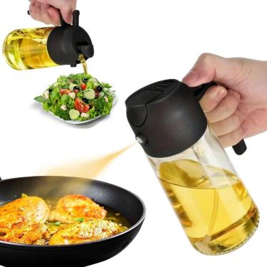 Imagem de Galheteiro Porta Azeite Vinagre Com Borrifador Prático Economico 450ml 2 Em 1