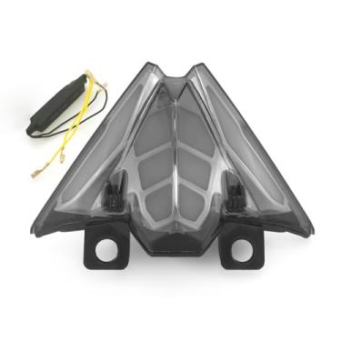 Imagem de Heinmo Luz traseira multifuncional para motocicleta compatível com NIN'500 2024-2025 Transalp, conjunto de luz de seta de freio de parada (preto)