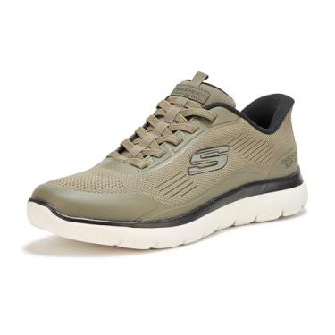 Imagem de Skechers Tênis masculino Summits Leyter Hands Free Slip-in, Oliva/Preto, 37