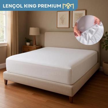 Imagem de Lençol King Avulso Antialérgico Micropercal 400 Fios Antiácaro Confort