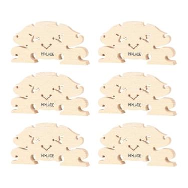 Imagem de Dynwave Ponte Morin Khuur de 6 peças, parte Morin Khuur para iniciantes, ponte de violino com cabeça de cavalo