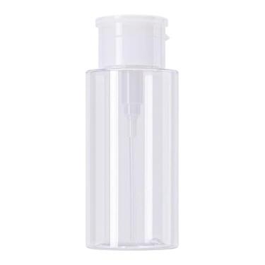 Imagem de Dispensador de líquido com bomba push-down de 2 peças, recipientes vazios para esmalte, removedor de maquiagem, água micelar, toner facial (200 ml)