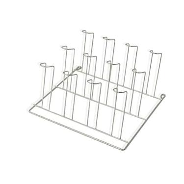 Imagem de Escorredor Porta Copos Suporte Cromado De Parede 12 Lugares