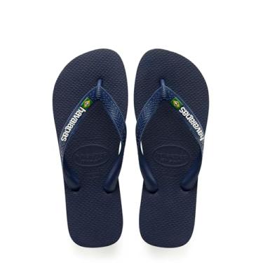 Imagem de Sandalias Havaianas Brasil Logo Havaianas Adulto Unissex Marinho 43/44
