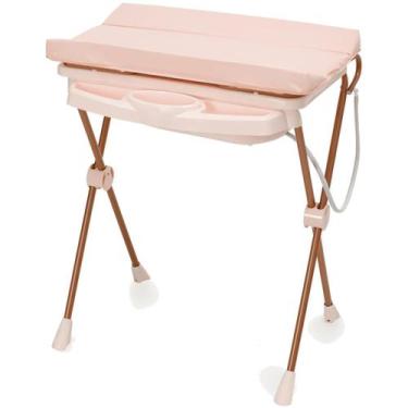 Imagem de Banheira de Bebe com Trocador Galzerano Classic Plastica Rose