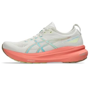 Imagem de ASICS Tênis de corrida feminino Gel-Kayano 31, Vidoeiro/Energy Aqua, 38