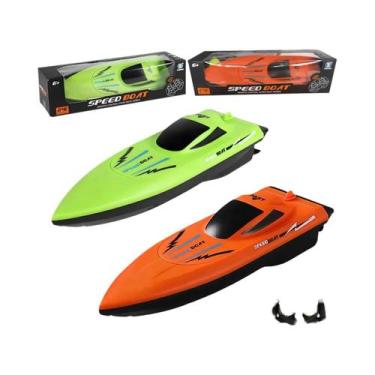 Imagem de Barco De Controle Remoto À Prova d'Água Para Crianças 24G Com Motor Du