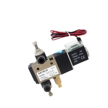 Imagem de Válvula solenoide pneumática de ar de três vias 2 posições 3V210-08 NO DC12V 24V AC220V válvula solenoide de gás controlada eletronicamente (conexões de 6 mm - 03)