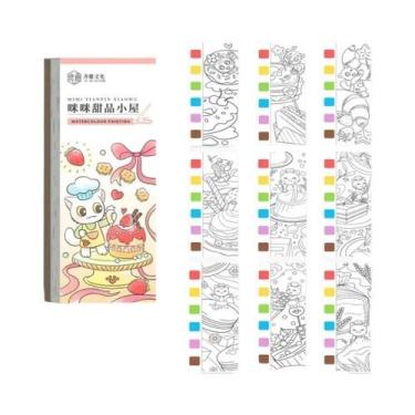 Imagem de Livro De Colorir Com Aquarela Para Crianças 12 Páginas Com Canetas De 