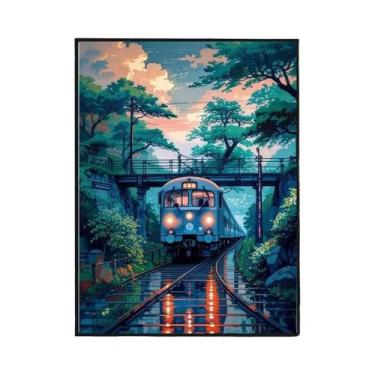 Imagem de Impressão Em Tela De Paisagem Japonesa Retrô Sem Moldura, Pôster De Fe