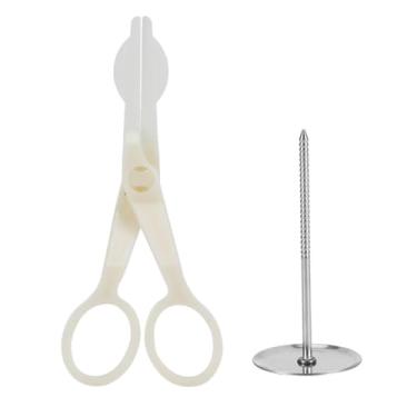 Imagem de Conjunto de tesouras para decoração de bolos de aço inoxidável, aderência de precisão para colocação de flores, decoração de sobremesas e trabalhos de panificação