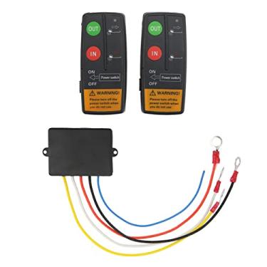 Imagem de Dioche Kit de Controle Remoto de Guincho Sem Fio de Alta Sensibilidade 75 Pés de Alcance Universal 12V 24V Controlador de Guincho Elétrico para Veículos Offroad de Caminhão ATV