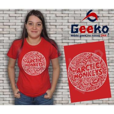 Imagem de Baby Look Arctic Monkeys - Indie - Alternativo - Rock - Geeko, Vermelh