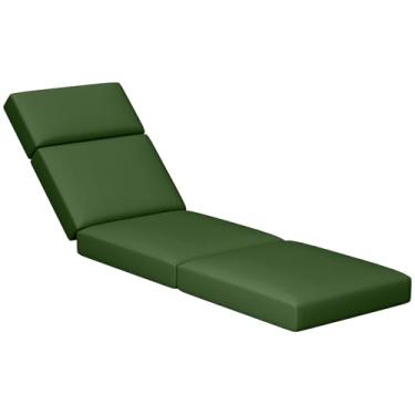 Imagem de Almofadas de espreguiçadeira para ambientes externos, 203 x 66 x 10 cm para móveis ao ar livre - Almofada de substituição à prova d'água para sala de estar e pátio, almofada grossa resistente ao