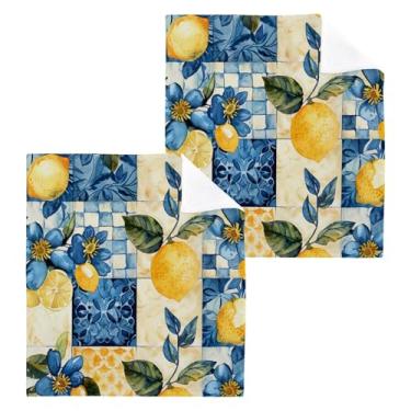 Imagem de xigua Toalhas de mão de algodão limoeiro, toalhas de banho multiusos e absorventes toalhas de rosto macias para a pele para banheiro, cozinha, hotel, academia, panos de lavagem, pacote com 6, 30 x 30